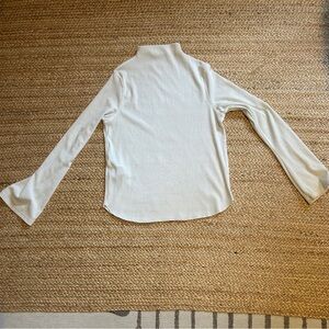 ZARA Mock Neck Ribbed Top